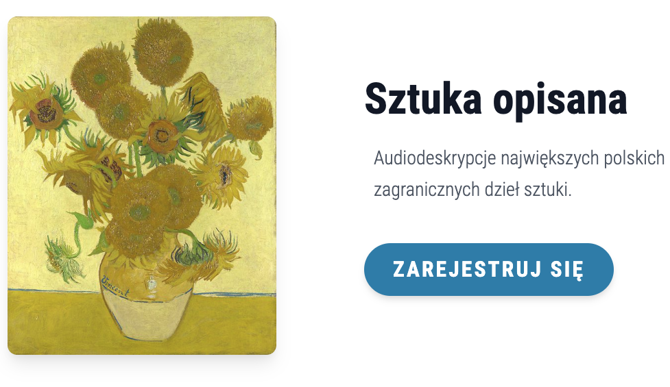 Screenshot of the main page of sztukaopisana.pl